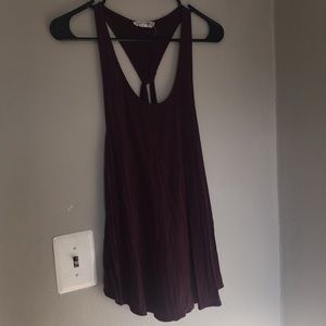 Maroon Open Back Tank